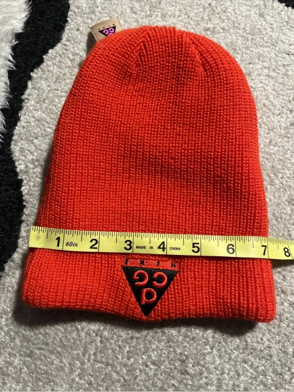 Nike ACG Orange Knit Beanie One Size Wool Blend